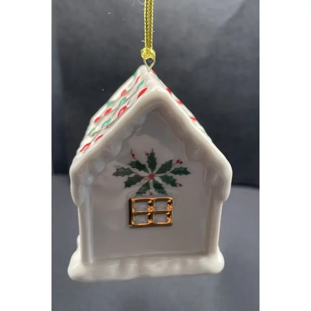 Lenox Gingerbread House‎ Christmas Ornament. Porcelain New Opened For Pics Only